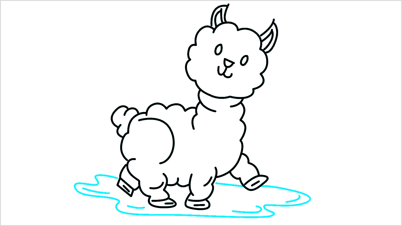 Cómo dibujar una alpaca paso a paso (10)