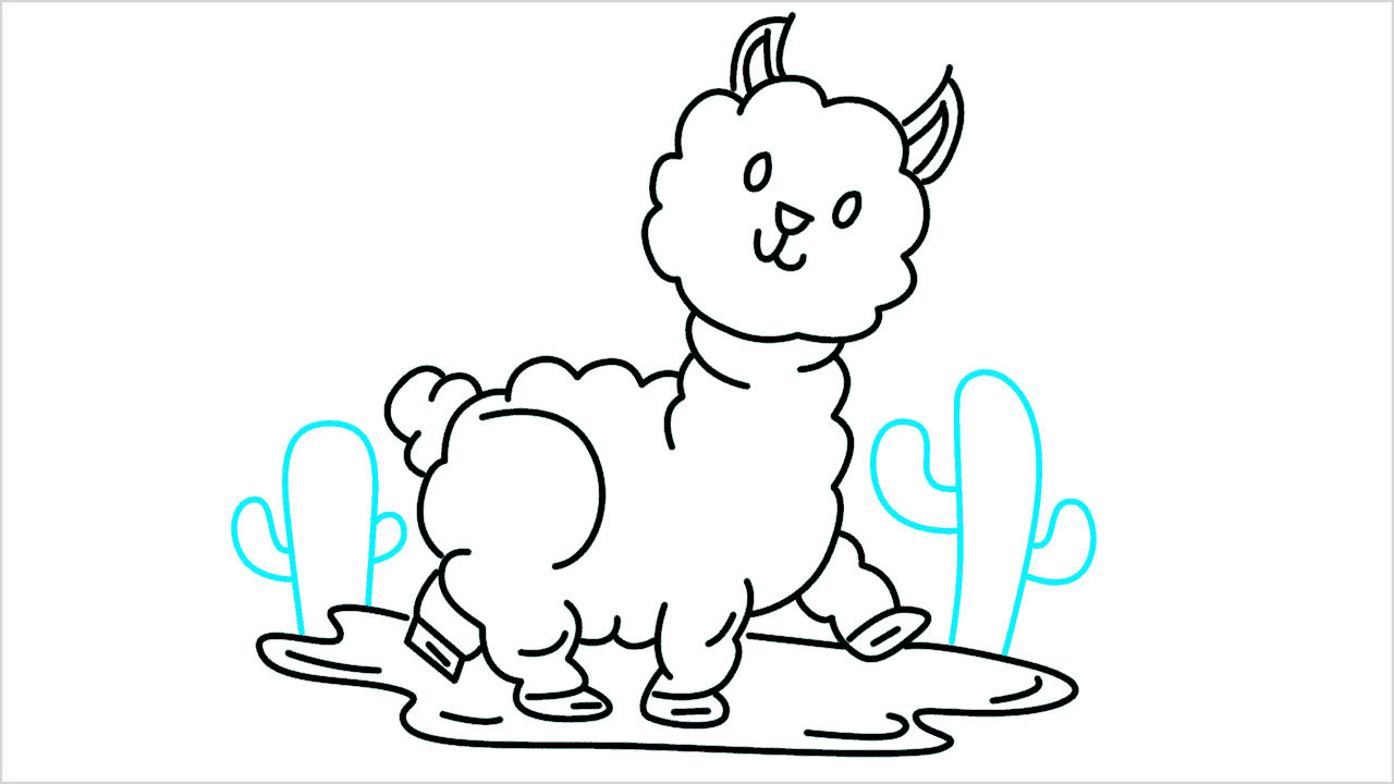 Cómo dibujar una alpaca paso a paso (11)