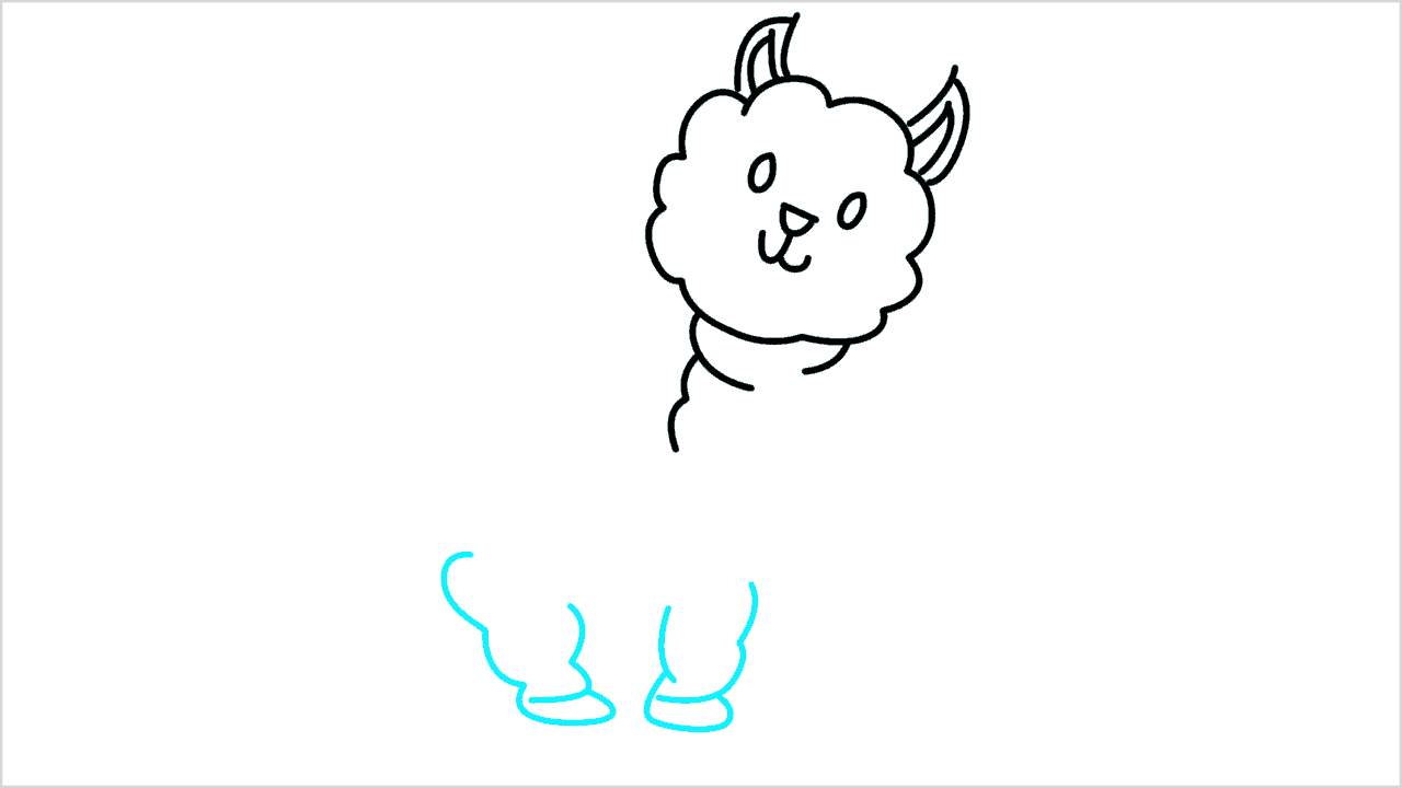 Cómo dibujar una alpaca paso a paso (5)