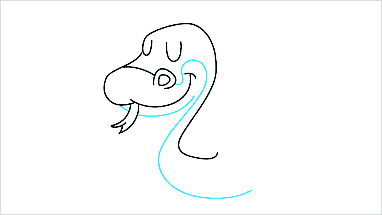 Cómo dibujar una anaconda paso a paso (5)