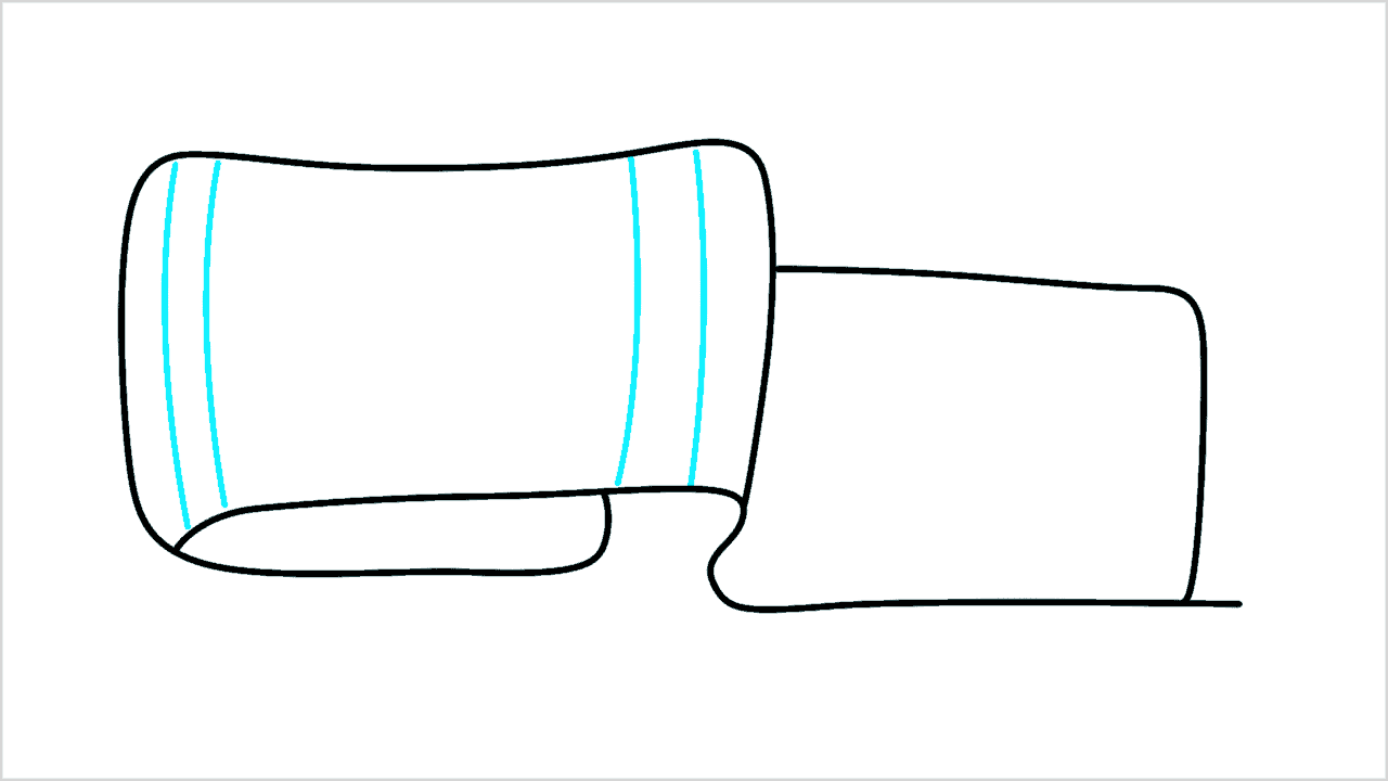 Cómo dibujar una bufanda fácil paso a paso (4)