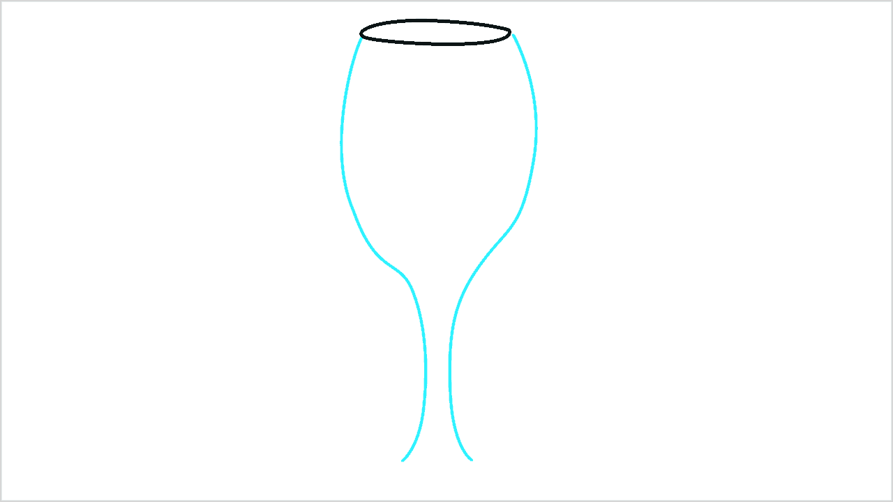 Cómo dibujar una copa de vino paso a paso (2)