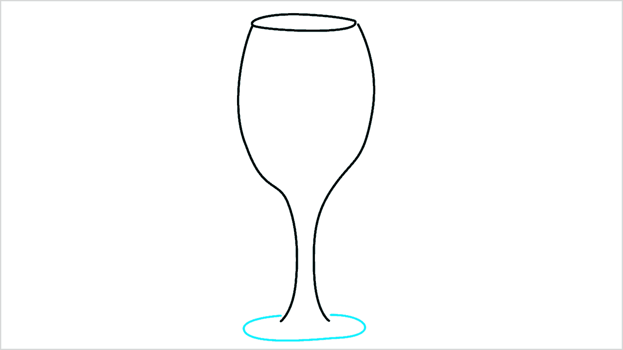 Cómo dibujar una copa de vino paso a paso (3)