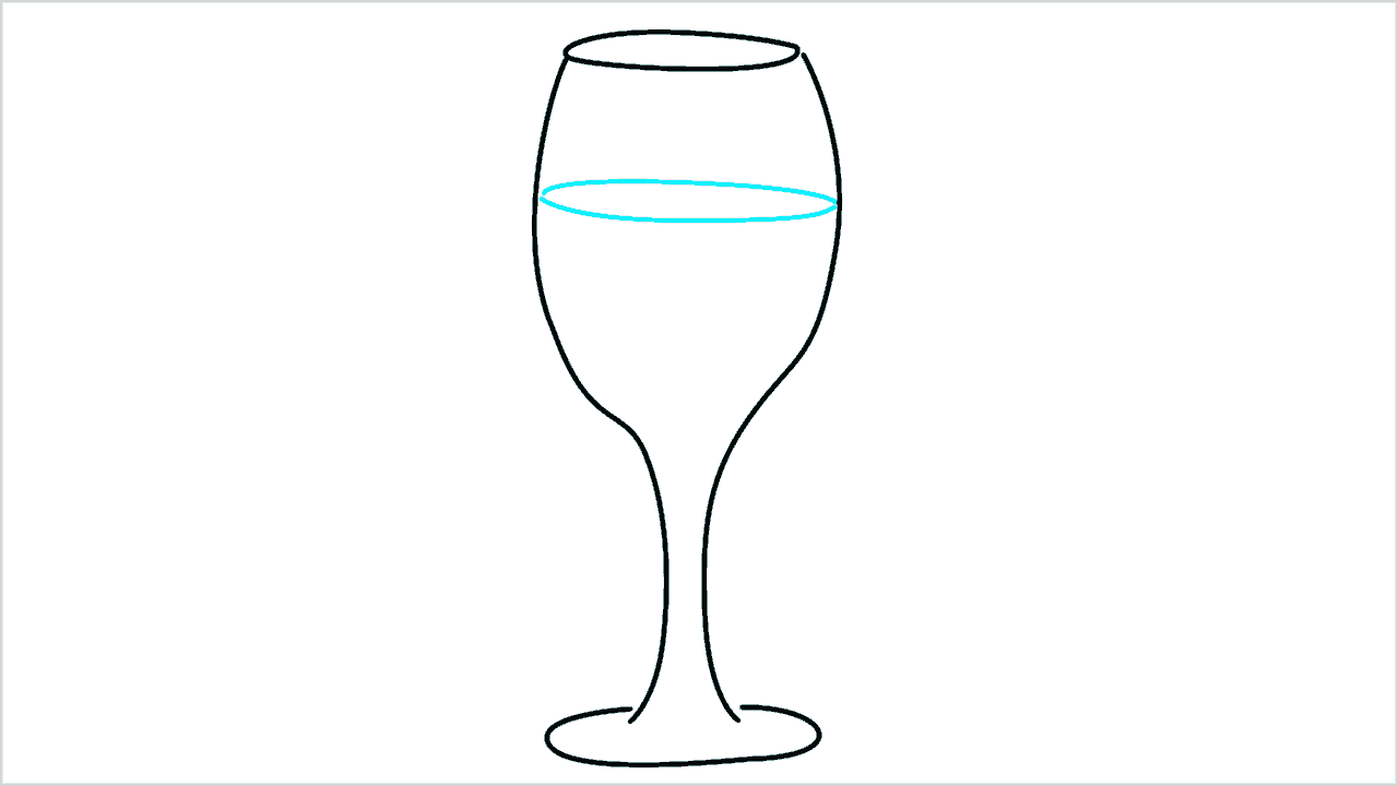 Cómo dibujar una copa de vino paso a paso (4)