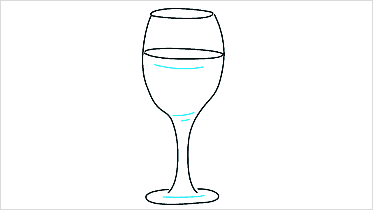 Cómo dibujar una copa de vino paso a paso (5)