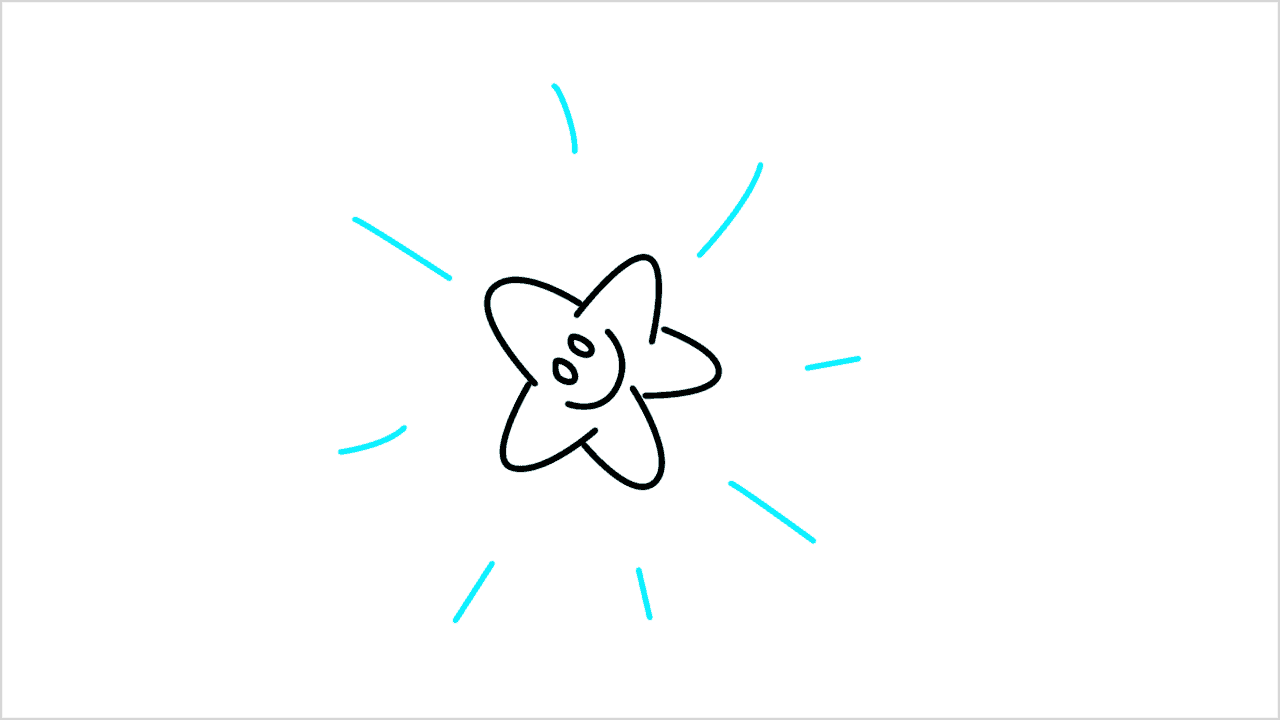 Cómo dibujar una estrella linda fácilmente paso a paso (7)