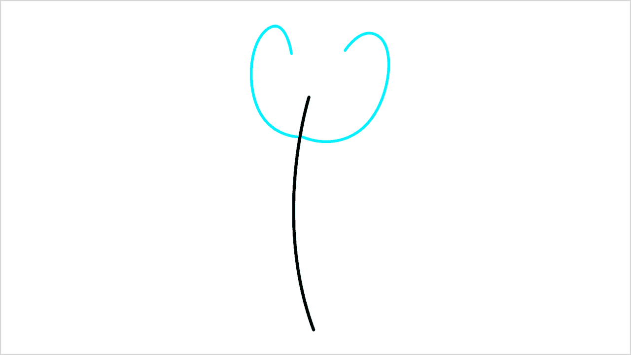 Cómo dibujar una flor simple paso a paso (2)