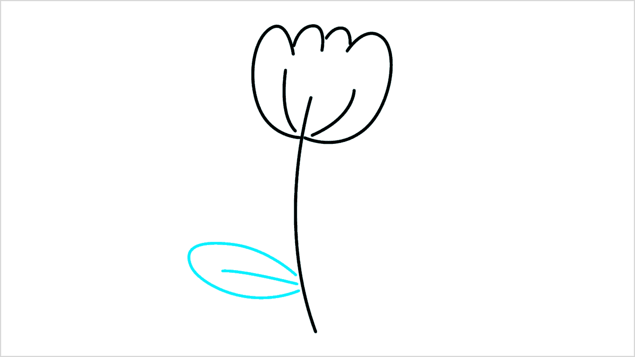 Cómo dibujar una flor simple paso a paso (4)