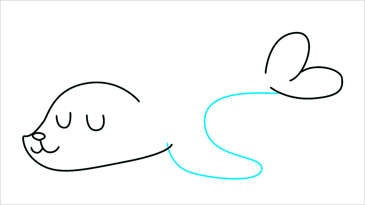 Cómo dibujar una foca dormida paso a paso (6)