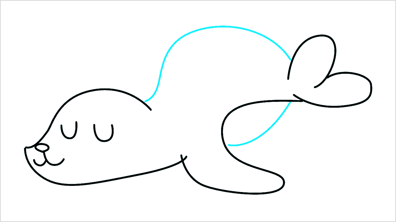 Cómo dibujar una foca dormida paso a paso (7)
