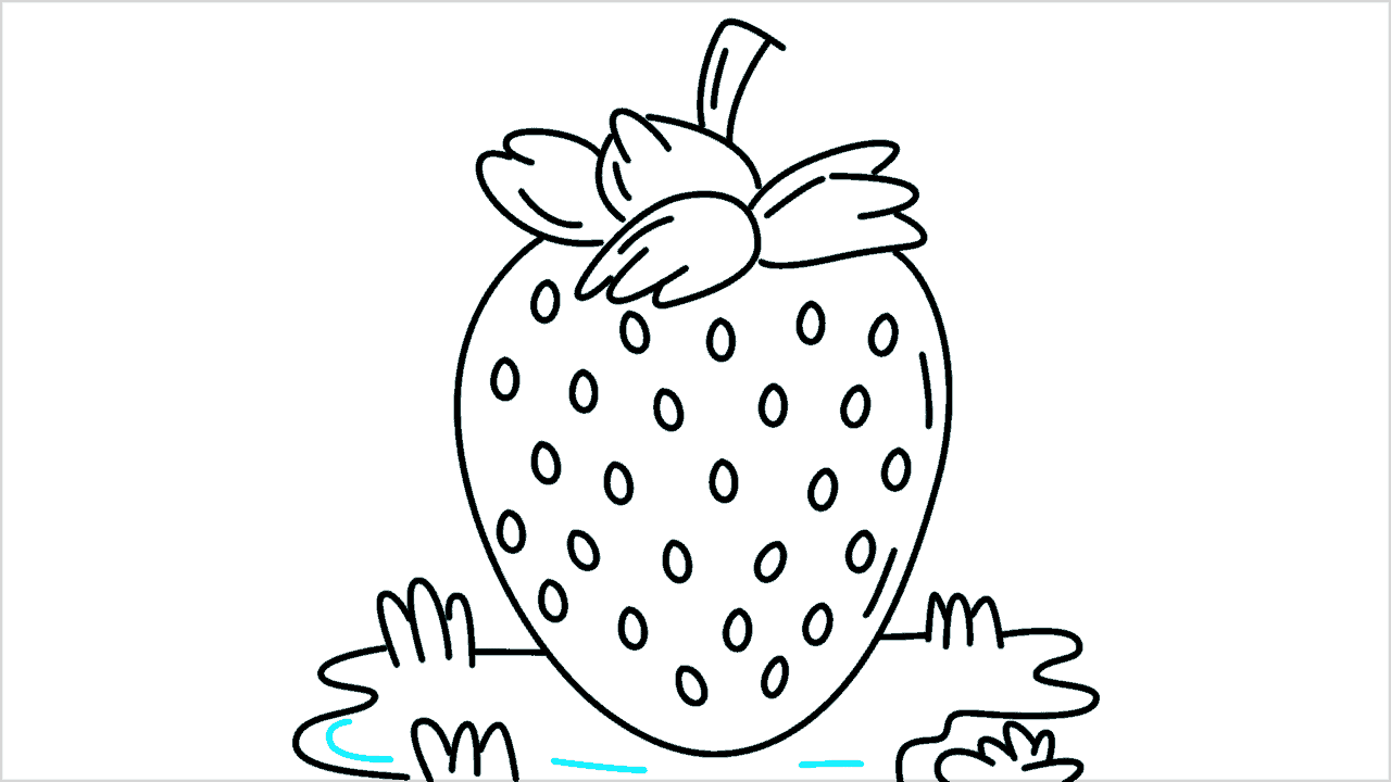 Cómo dibujar una fresa paso a paso (11)