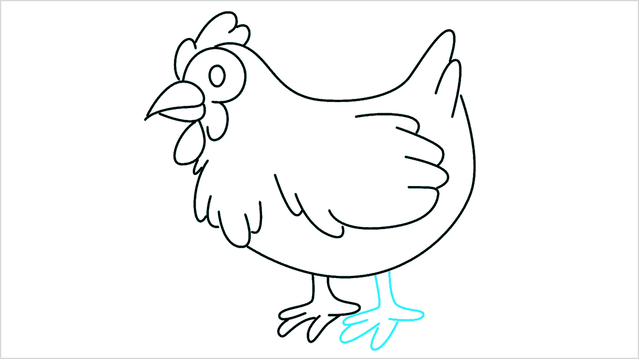 Cómo dibujar una gallina paso a paso (10)