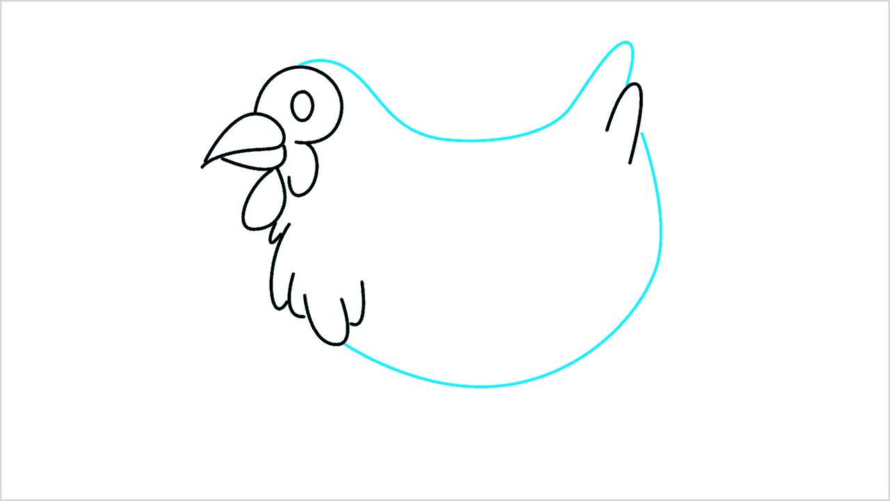 Cómo dibujar una gallina paso a paso (7)