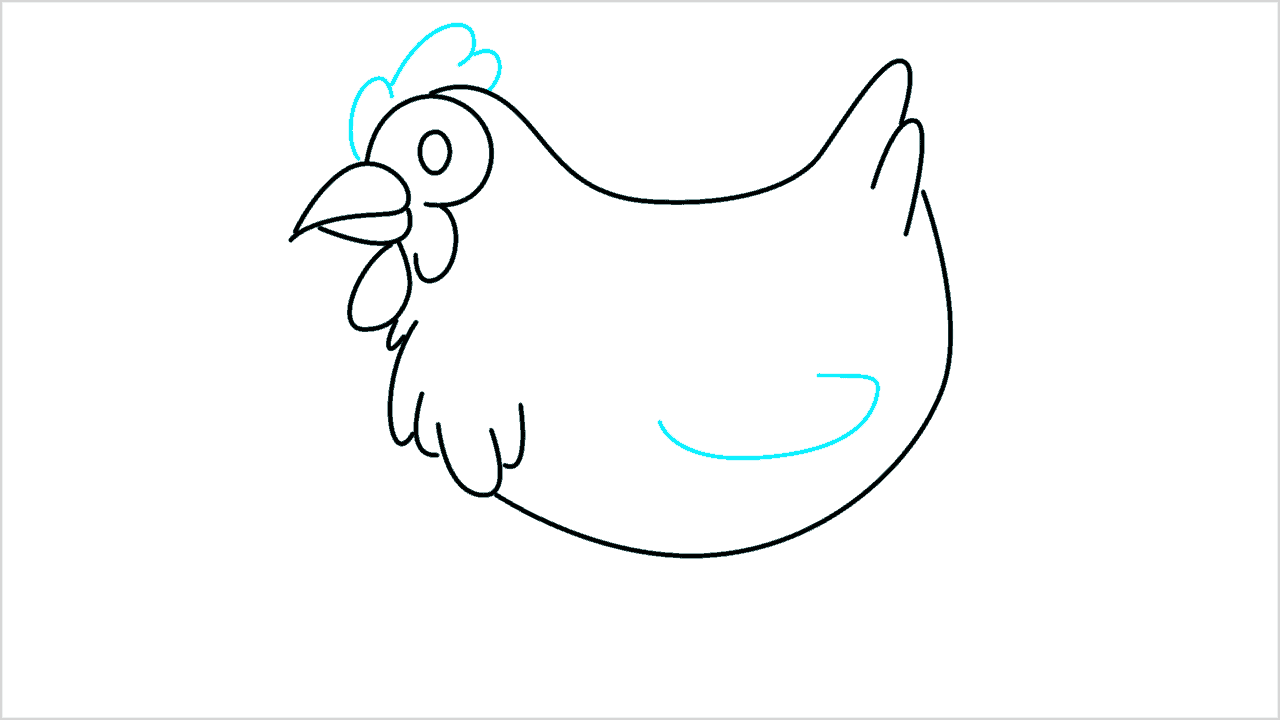 Cómo dibujar una gallina paso a paso (8)
