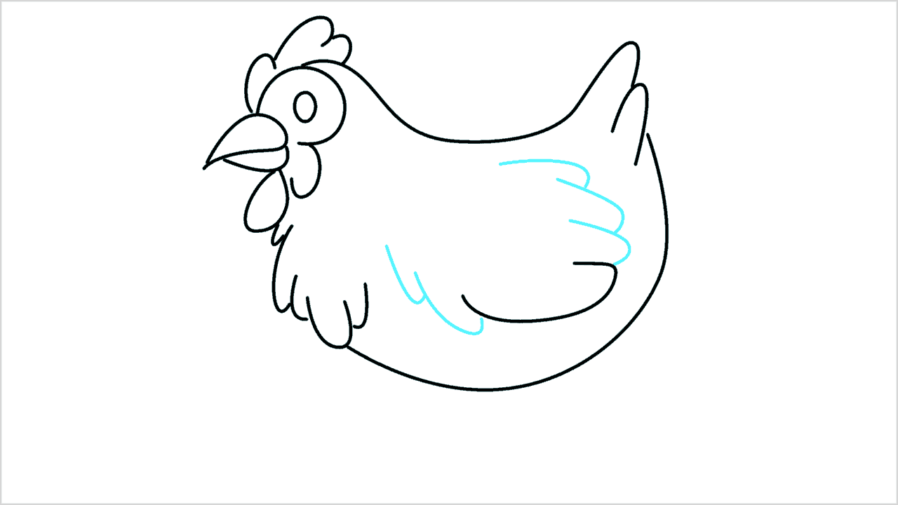 Cómo dibujar una gallina paso a paso (9)