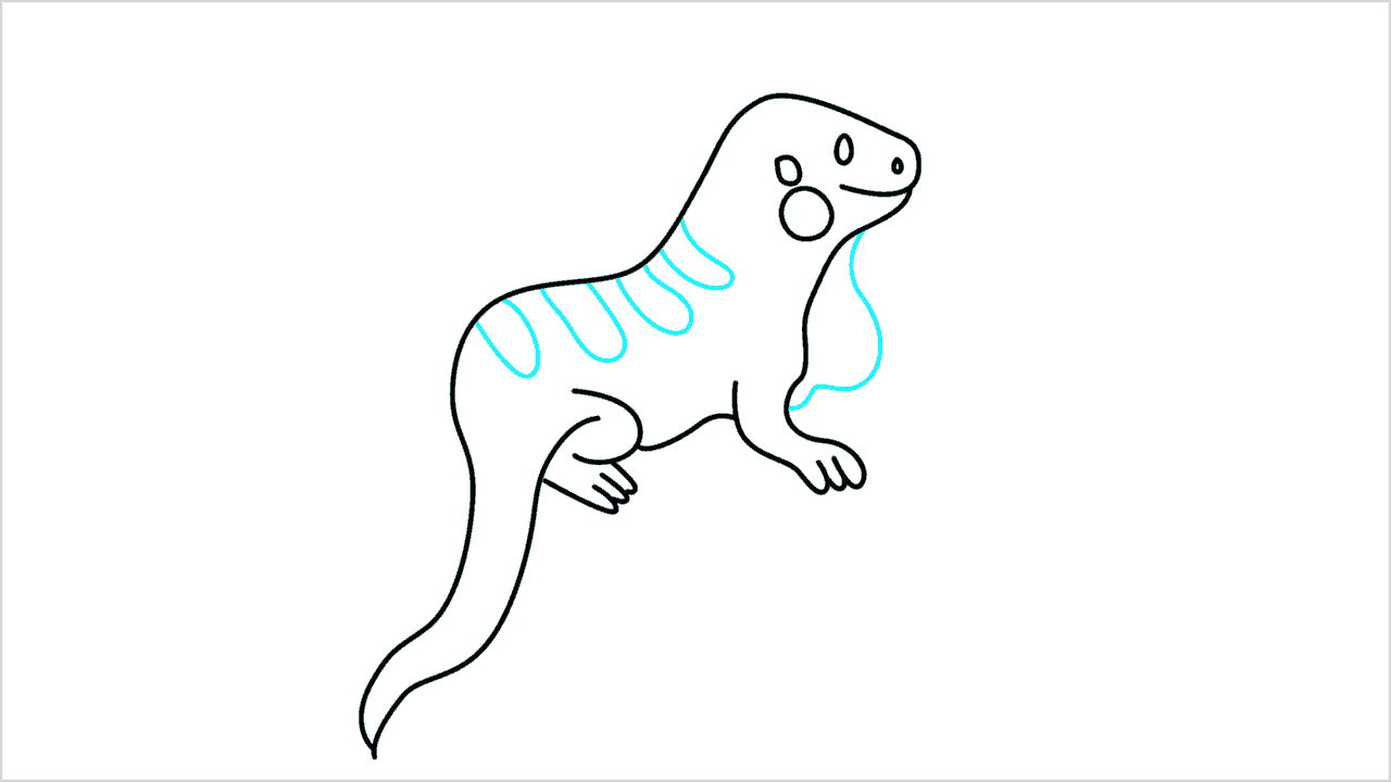 Cómo dibujar una iguana paso a paso (7)