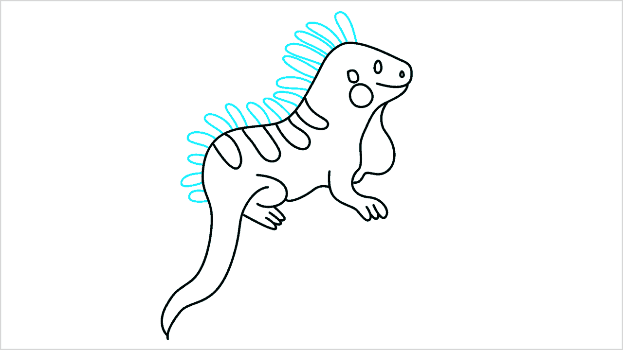 Cómo dibujar una iguana paso a paso (8)