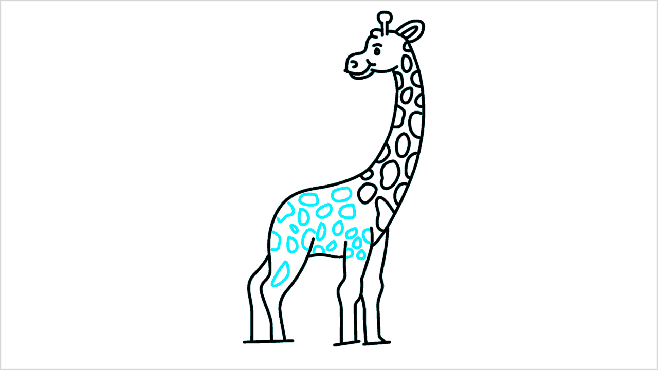 Cómo dibujar una jirafa paso a paso (13)