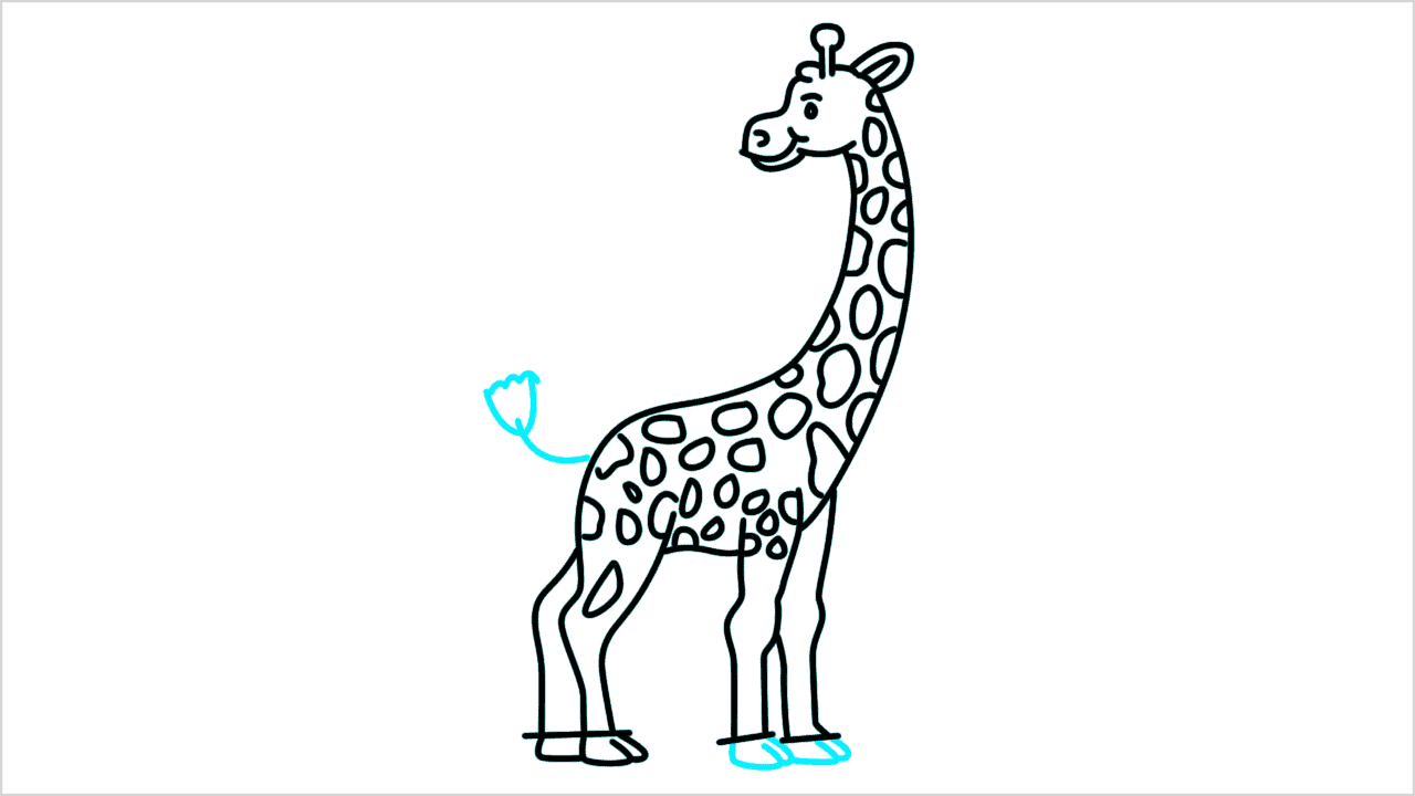 Cómo dibujar una jirafa paso a paso (15)