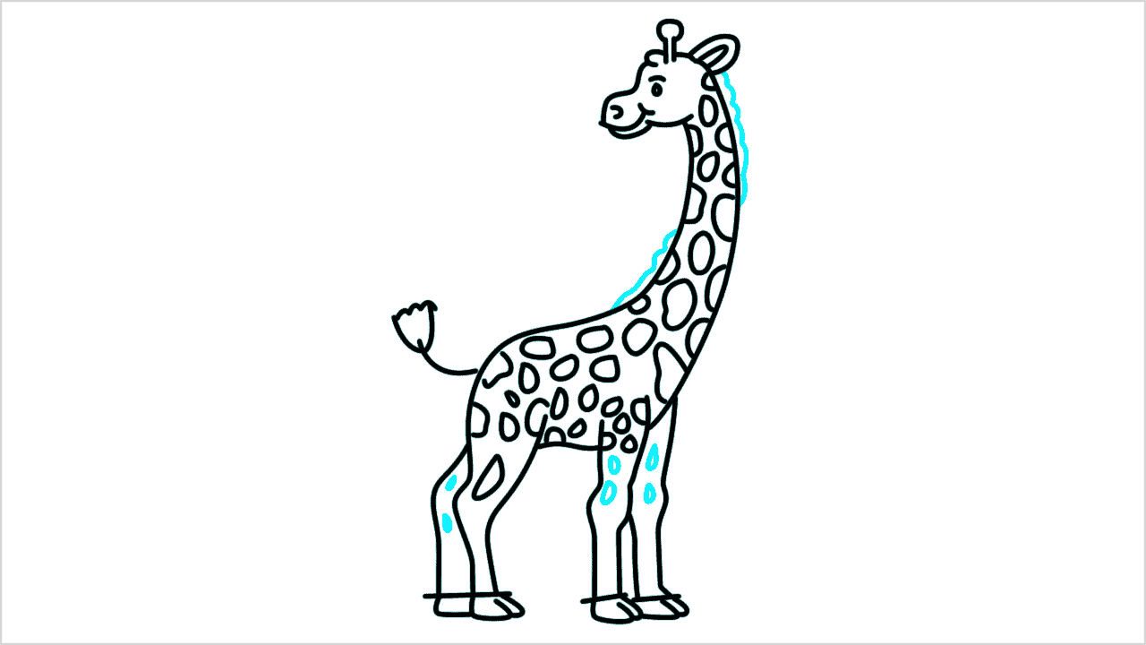 Cómo dibujar una jirafa paso a paso (16)