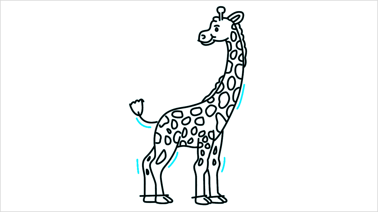 Cómo dibujar una jirafa paso a paso (17)
