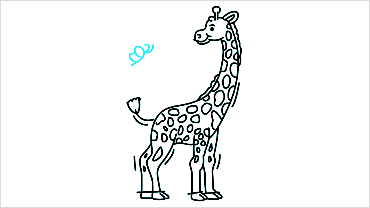 Cómo dibujar una jirafa paso a paso (18)