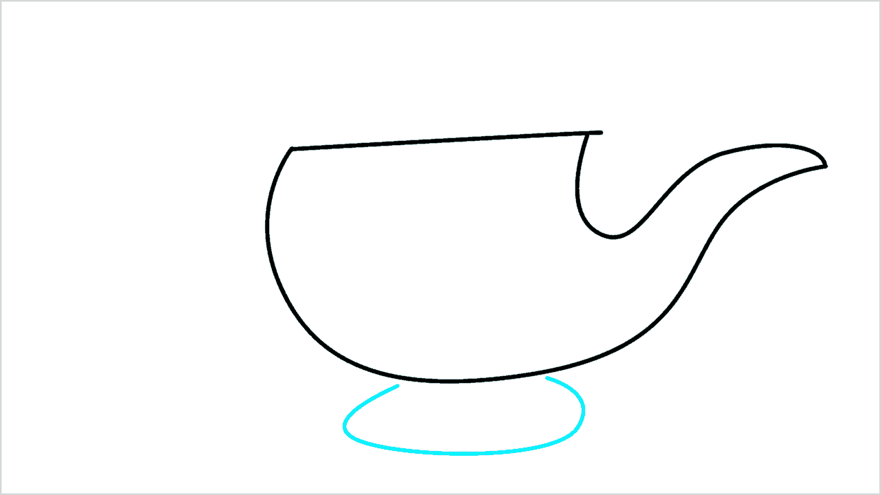 Cómo dibujar una lámpara de Aladino paso a paso (3)