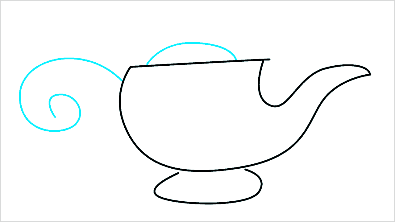 Cómo dibujar una lámpara de Aladino paso a paso (4)
