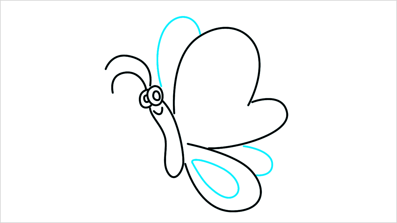 Cómo dibujar una mariposa volando (5)