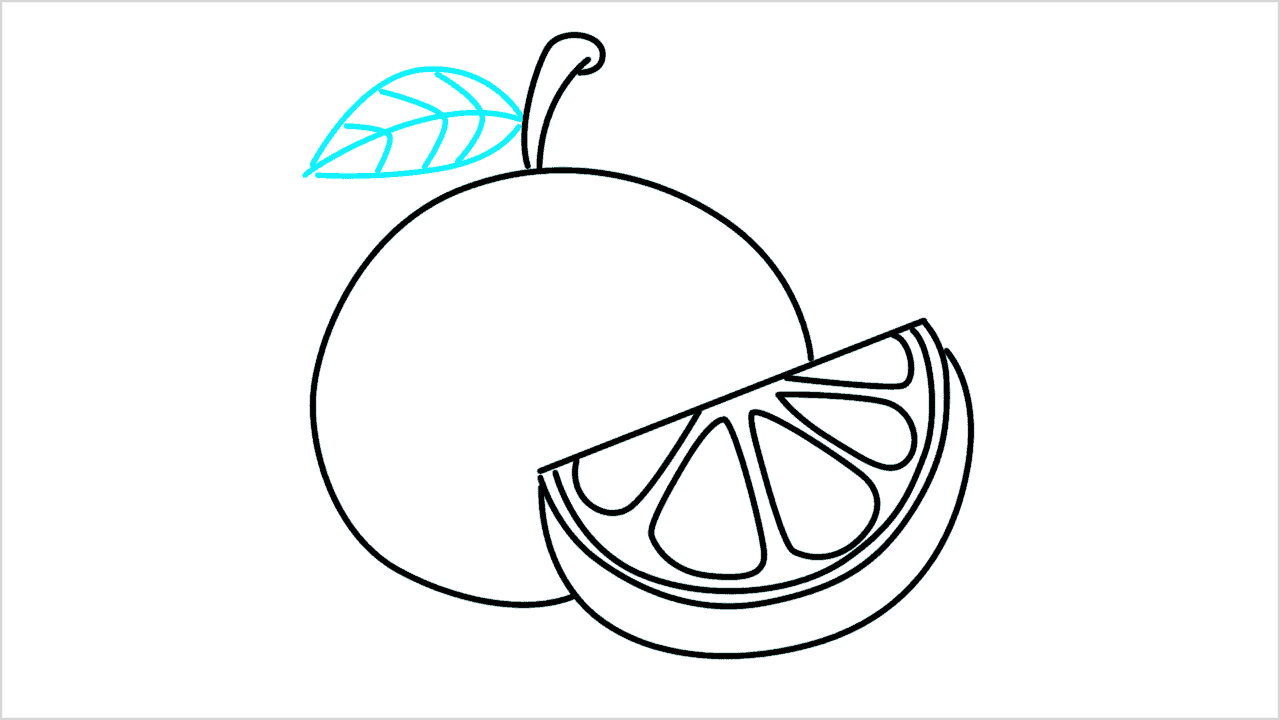 Cómo dibujar una naranja paso a paso (5)