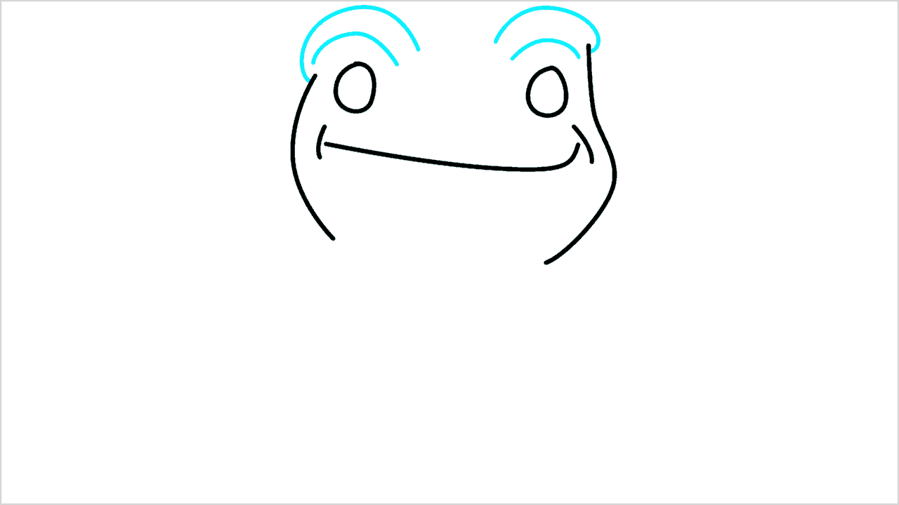 Cómo dibujar una rana en un nenúfar paso a paso (4)