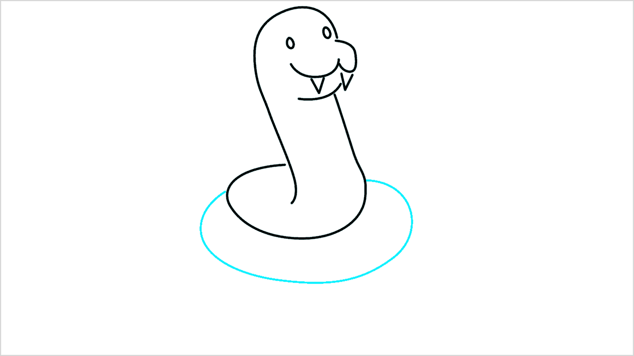 Cómo dibujar una serpiente linda paso a paso (6)