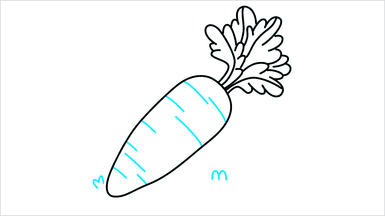 Cómo dibujar una zanahoria paso a paso (6)