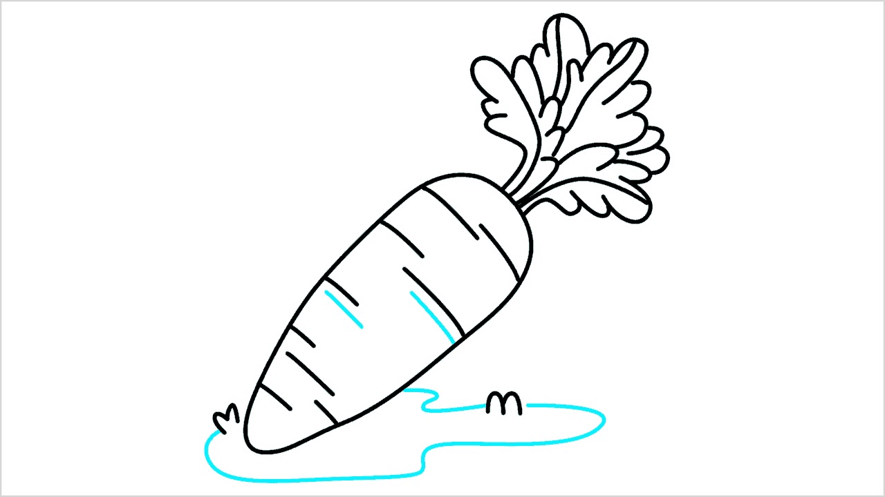 Cómo dibujar una zanahoria paso a paso (7)