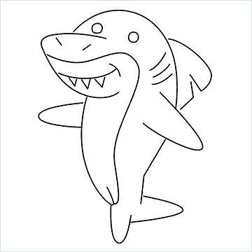 Dibujar un tiburón parado