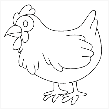 dibujar gallina