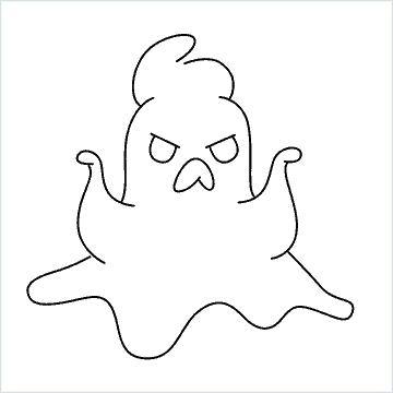 dibujar un fantasma enfadado