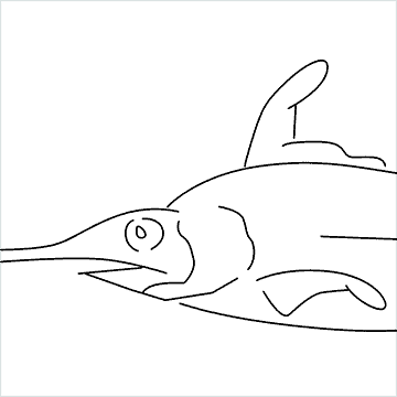 dibujar un pez espada