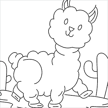 dibujar una alpaca