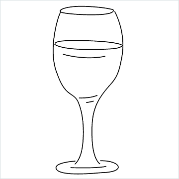 dibujar una copa de vino